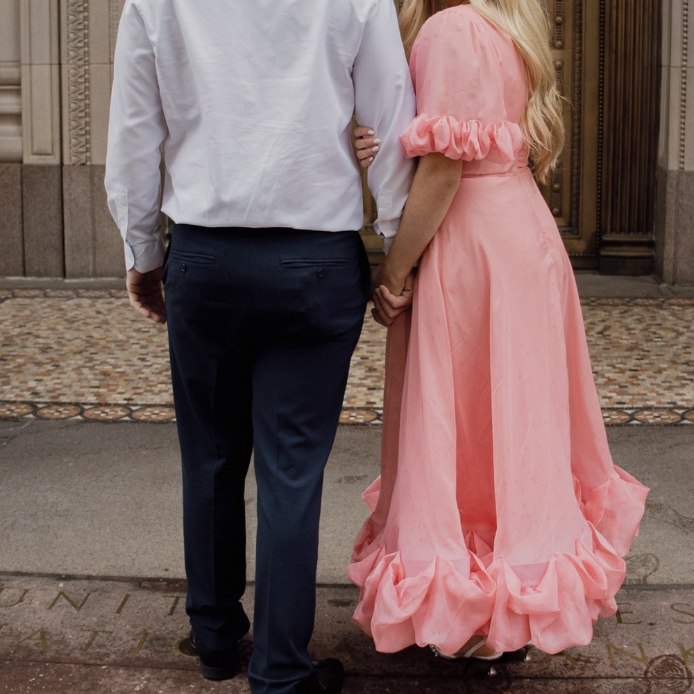 Ivy City Co Pink Maxi Dress with Ruffle Hem - Picture 4 of 8